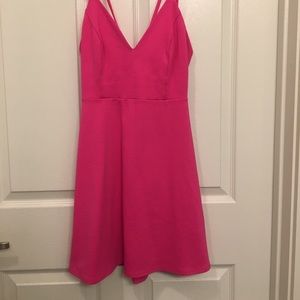 Pink Cocktail Flared Dress